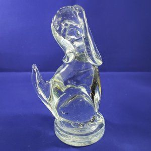 Glass Dog Figurine - Murano Style